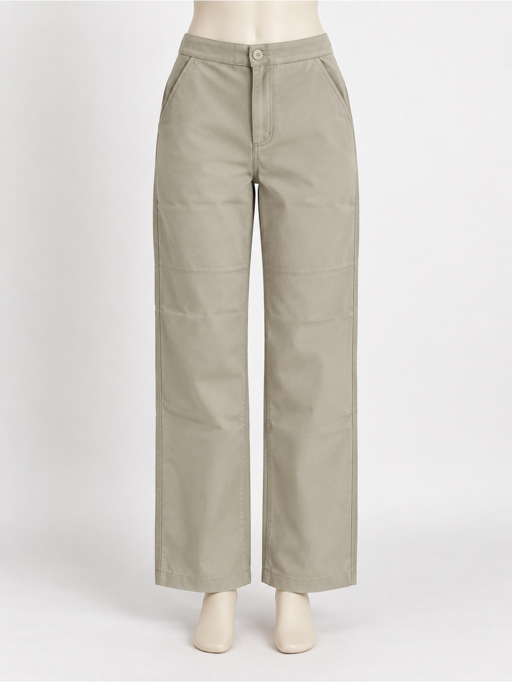 OAK + FORT Straight-Leg Pants in Light Khaki BNWOT